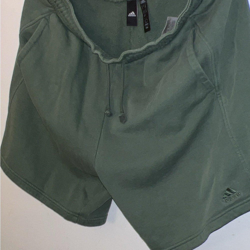 adidas Men's Olive Green Athletic Shorts